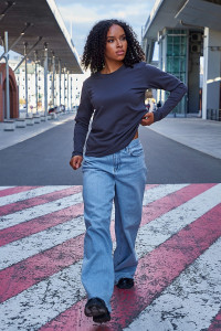 Лонгслив женский №057523 "База" кулирка пенье компакт (р-ры: 46-64) графит