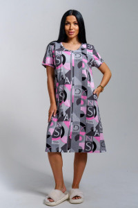 Халат женский "Грация" кулирка (р-ры: 46-64) серый