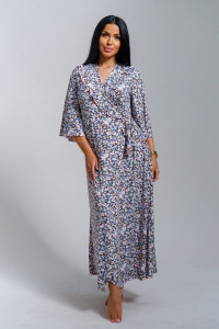 Халат-пеньюар женский "Нефертити" масло (р-ры: 46-60) фиалка