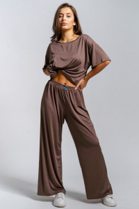 Костюм двойка женский "Вика" масло (р-ры: 44-58) кофе
