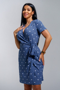 Халат женский "Рози" кулирка (р-ры: 44-54) джинс