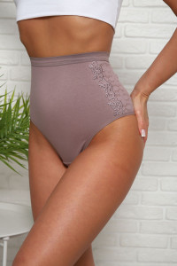 Трусы женские №64908 хлопок стрейч (р-ры: 60-64) кофе