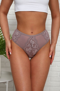 Трусы женские №64906 хлопок стрейч (р-ры: 46-50) кофе