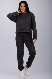 Костюм двойка женский "Богема" жаккард (р-ры: 44-54) серый