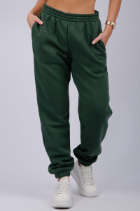 Джоггеры женские "Мистерия 17" футер 3-х нитка с начесом (р-ры: 44-54) хаки