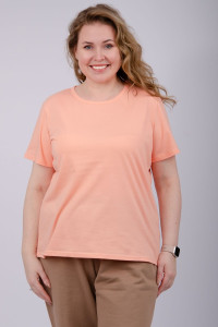 Футболка женская "Карусель 6" кулирка (р-ры: 50-60) оранжевый