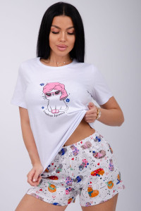 Пижама женская "Кошечка" кулирка (р-ры: 44-52)