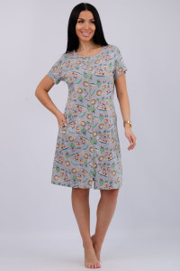 Халат женский "Красотка 8" кулирка (р-ры: 42-52) серый