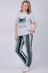 Костюм двойка женский "Город 2" (брюки) кулирка (р-ры: 50-60)