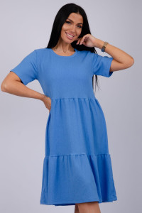 Платье женское "Эскада 8" жатка (р-ры: 46-60) василек