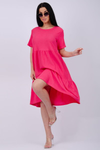 Платье женское "Эскада" жатка (р-ры: 46-60) фуксия