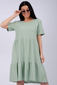 Платье женское "Эскада 3" жатка (р-ры: 46-60) фисташка