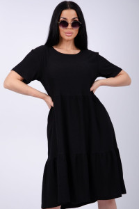 Платье женское "Эскада 2" жатка (р-ры: 46-60) черный