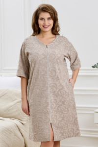 Халат женский "Махрома" махра (р-ры: 48-62) бежевый