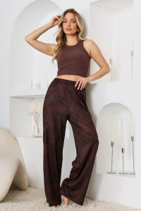 Брюки женские "Ная" бамбук (р-ры: 44-58) коричневый