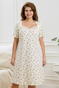 Сорочка женская "Мадера-1" кулирка (р-ры: 50-64) молочный