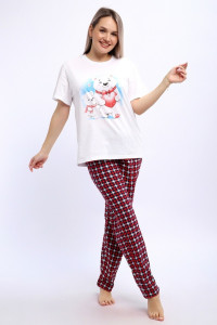 Костюм двойка женский 667 кулирка (р-ры: 48-58) красный