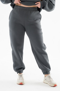 Брюки женские №89603 футер 3-х нитка с начесом (последний размер) графитовый 46-48
