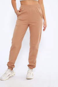 Брюки женские №21009 футер с лайкрой 2-х нитка (последний размер) светло-коричневый 50