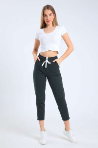 Брюки женские №22279 футер 2-х нитка (последний размер) графит 48