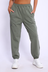 Брюки женские №80033 футер с лайкрой 2-х нитка (последний размер) хаки 50,52,58