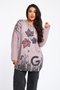 Туника женская №31866 ангора (последний размер) розовый 50,52