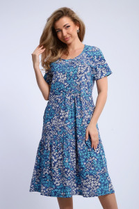 Платье женское №51191 кулирка (последний размер) джинс 58