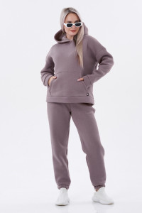 Костюм двойка женский КБЖ0067А футер 3-х нитка с начесом (последний размер) кофейный М