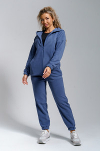 Костюм двойка женский 964 флис пенье антипилинг (р-ры: 44-58) индиго