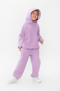 Костюм двойка детский "Няша" футер 2-х нитка с начесом (последний размер) сиреневый 116
