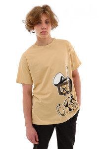 Футболка детская №1600 кулирка (последний размер) бежевый 134-140