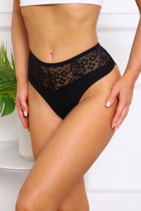 Трусы женские №64805 лапша (последний размер) черный 56