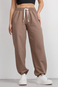 Брюки женские №36976 футер 2-х нитка (р-ры: 42-54) капучино
