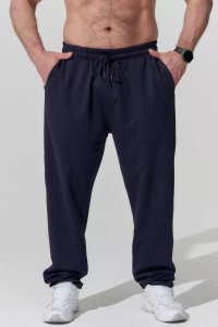 Брюки мужские №14492 О футер 2-х нитка (последний размер) темно-синий 68-70