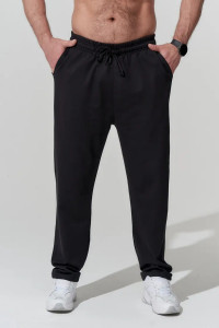 Брюки мужские №14492 О футер 2-х нитка (последний размер) черный 68-70