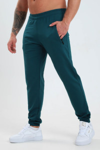 Брюки мужские №22282 футер 2-х нитка (последний размер) петроль 60