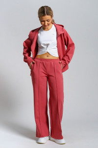 Костюм двойка женский 979 скуба (р-ры: 42-52) коралл