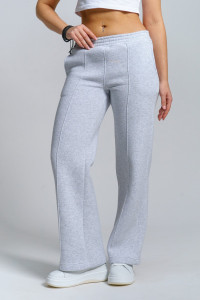 Брюки женские 980 футер 3-х нитка с начёсом пенье (р-ры: 44-58) серый меланж