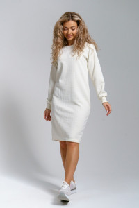 Платье женское 976 трикотаж 3Д (р-ры: 44-56) молочный