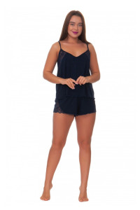 Пижама женская №1099 кулирка (р-ры: 44-50) темно-синий