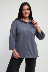 Рубашка женская №31987 академик (р-ры: 48-58) серый