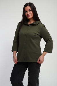 Рубашка женская №31987 академик (р-ры: 48-58) хаки