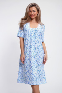 Сорочка женская №51202 кулирка (р-ры: 52-62) голубой