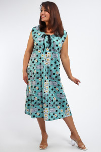 Платье женское №88129 кулирка (р-ры: 56-70) ментол