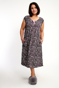 Платье женское №88129 кулирка (р-ры: 56-70) коричневый