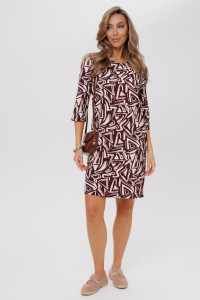 Платье женское П199 футер с лайкрой (р-ры: 46-60) винный