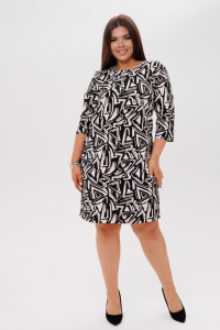 Платье женское П199 футер с лайкрой (р-ры: 46-60) черный