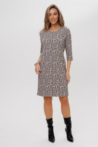 Платье женское П199 футер с лайкрой (р-ры: 46-60) бежевый