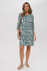 Платье женское П199 футер с лайкрой (р-ры: 46-60) зеленый