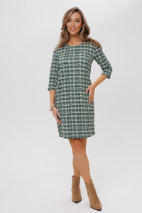 Платье женское П200 футер 2-х нитка петля пенье (р-ры: 46-60) зеленый